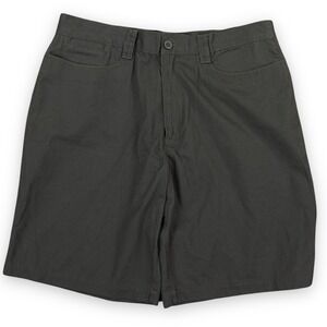 The North Face Shorts Mens 38 Gray Chino Cotton Flat Front Hiking Camping Cabin‎
